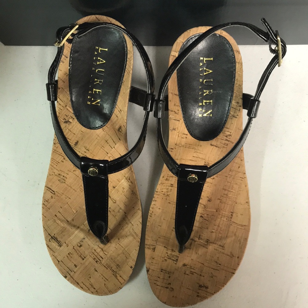 Ralph Lauren wedged flip flop